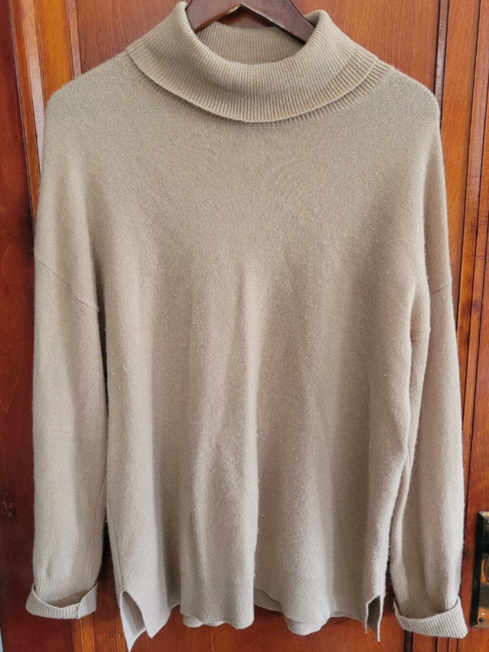Halogen 100% Cashmere Turtleneck Sweater Tan Camel Size 1/M‎ SOFT